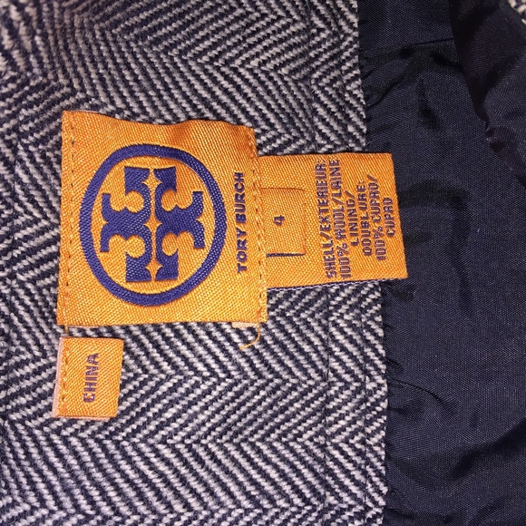 Tory Burch Navy Herringbone Pencil Skirt Navy - Picture 5 of 5